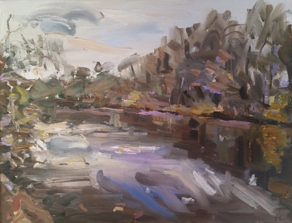 Scarborough Park, oil on canvas 35cm x 40cm. Steve Lopes